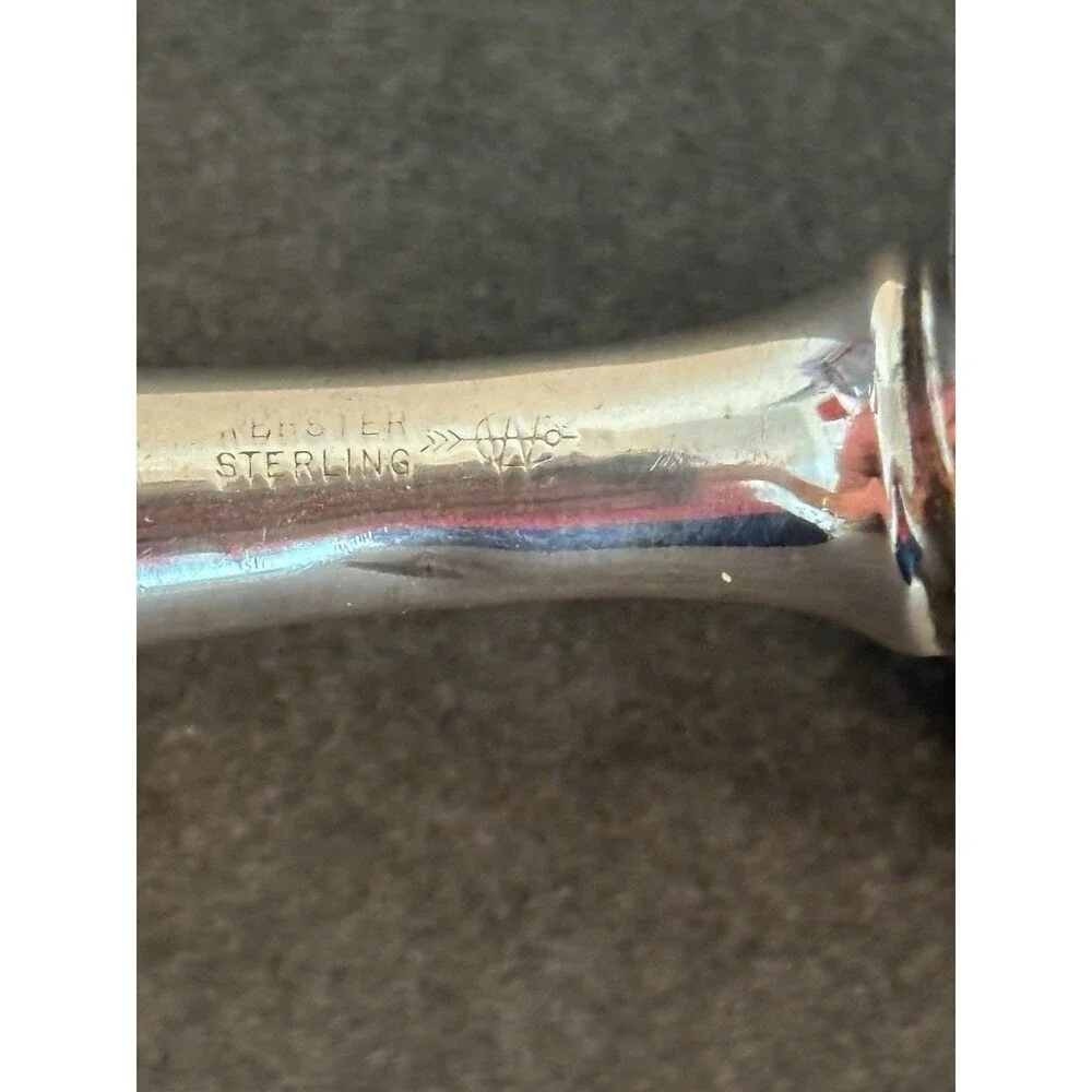 Vintage Webster Sterling Silver Baby Rattle Gavel